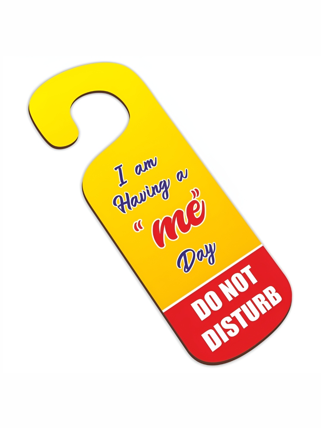 

CVANU Yellow & Red Do Not Disturb Wooden Sign Hanger