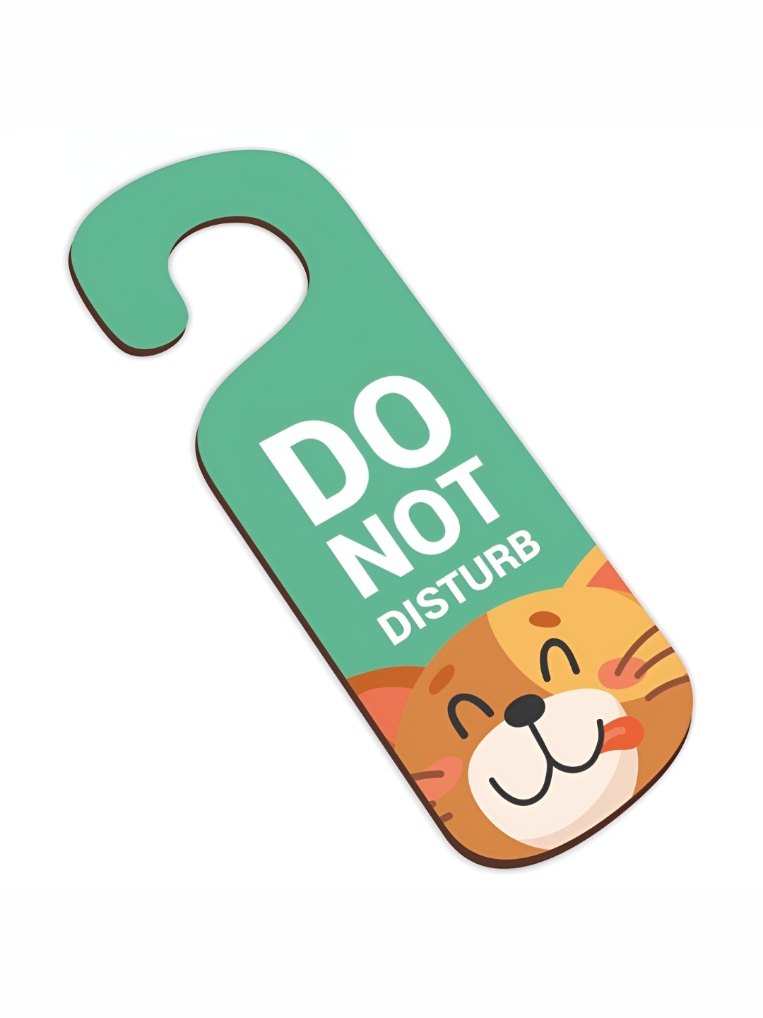 

CVANU Green & Brown Do Not Disturb Painted Wooden Sign Hanger