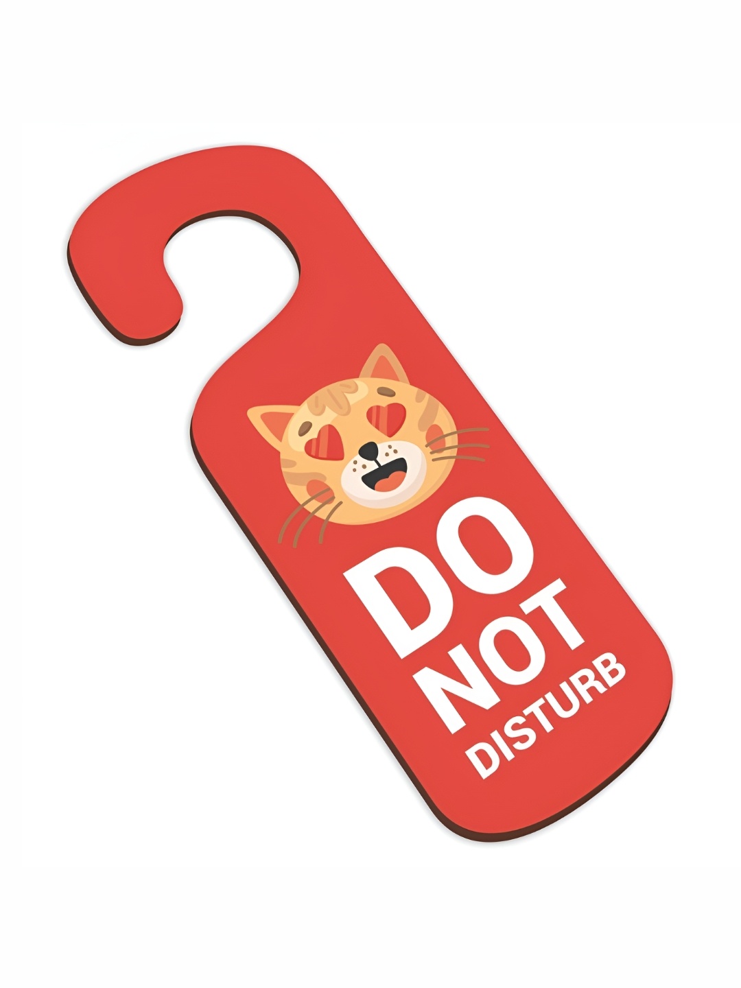 

CVANU Red & White Do Not Disturb Painted Wooden Sign Hanger
