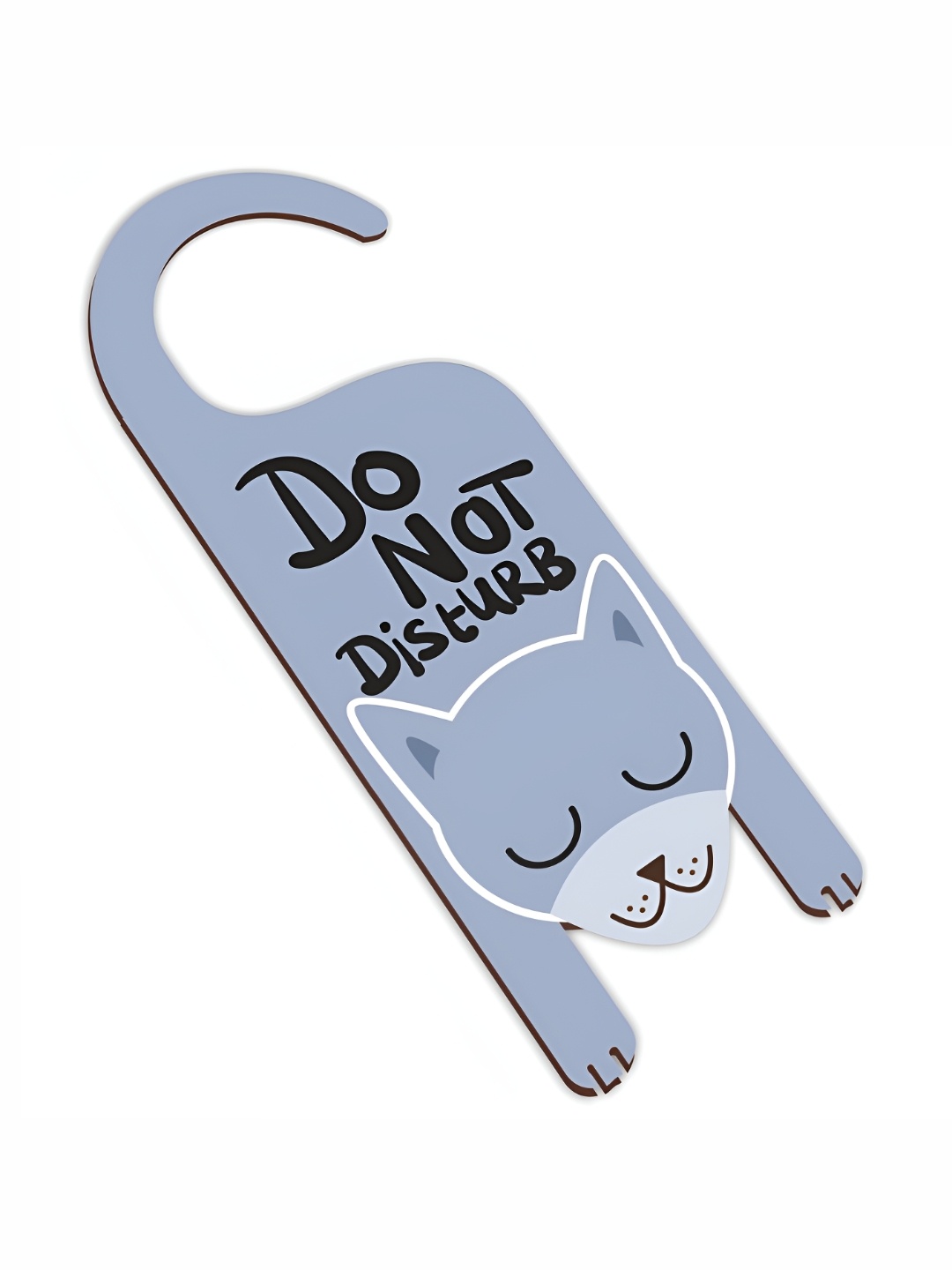 

CVANU Grey & Black Do Not Disturb Painted Wooden Sign Hanger