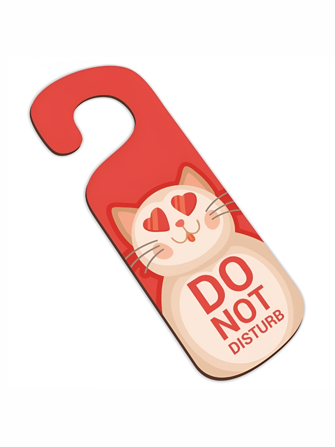 

CVANU Red & Beige Do Not Disturb Painted Wooden Sign Hanger