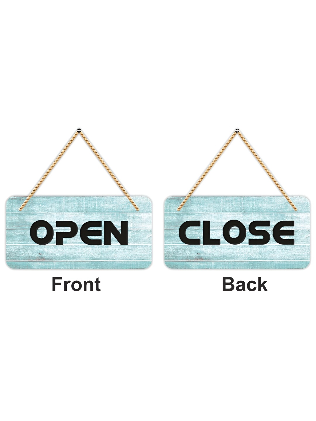 

CVANU Blue & Black Printed Wooden Double Sided Sign Board