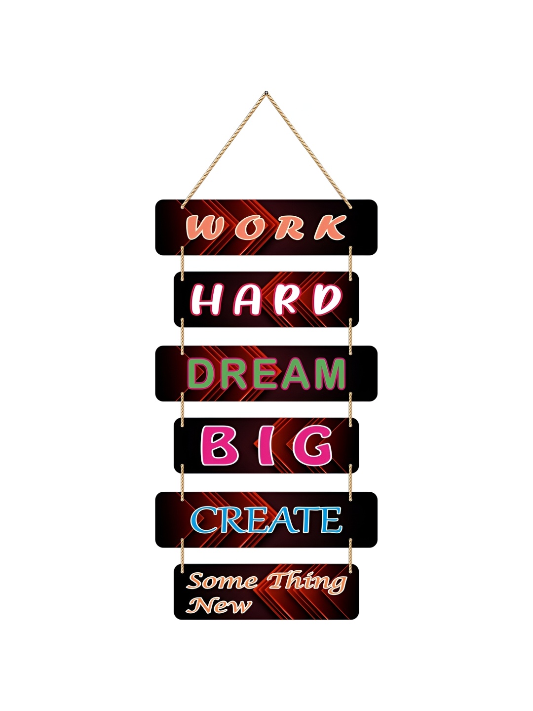 

CVANU Brown Printed Wood Wall Hanging