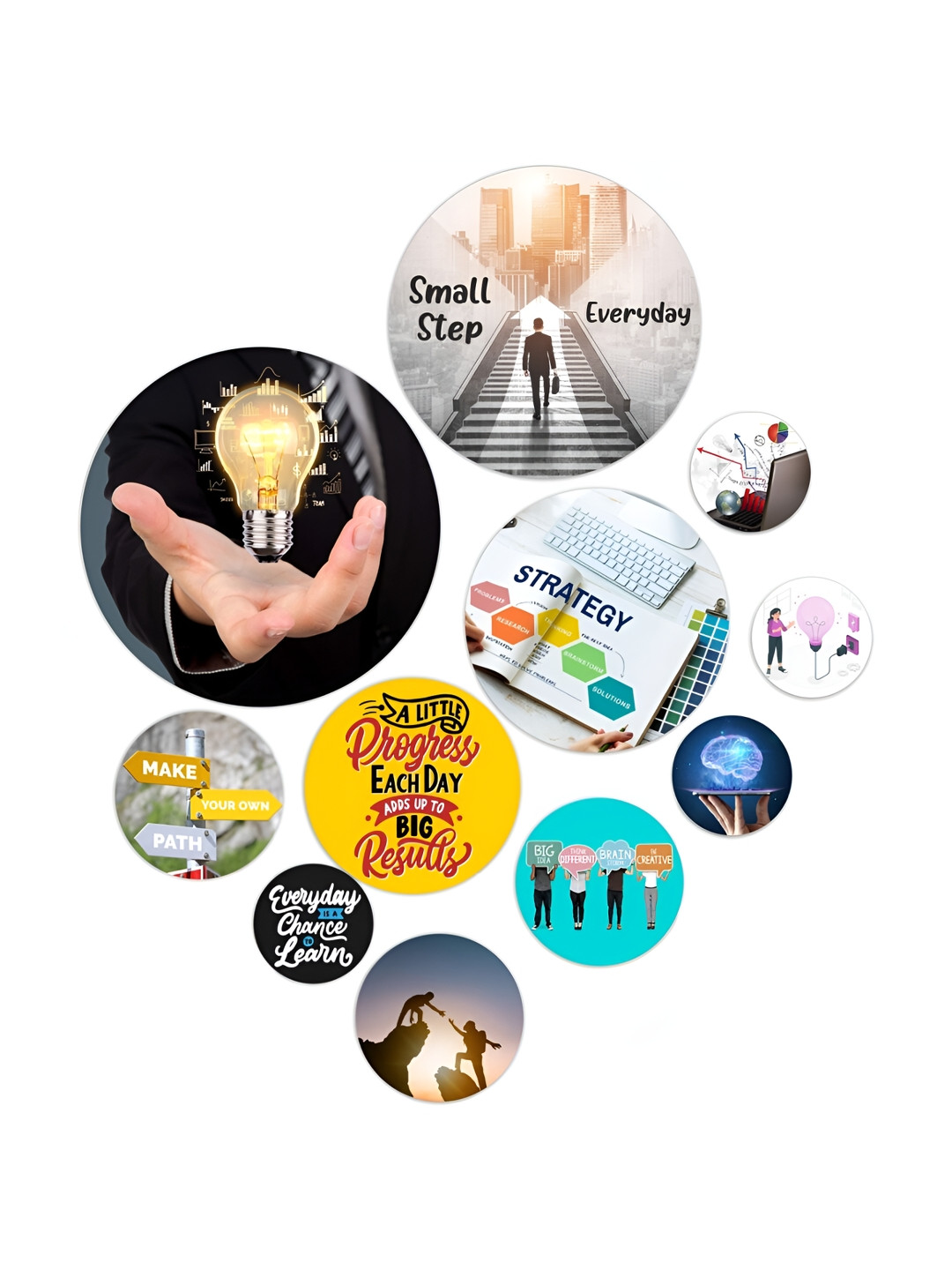 

CVANU 12 Pieces Teal Printed Wooden Wall Hanging, Black