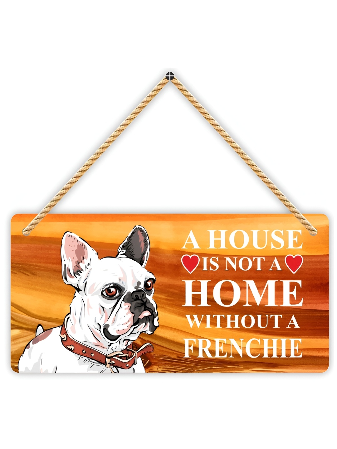 

CVANU Brown & Beige Printed Wooden Wall Hanging