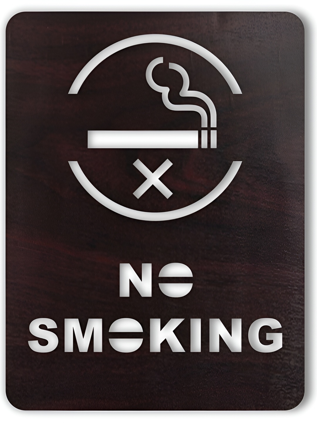 

CVANU Brown & White Printed Wooden Sign Board