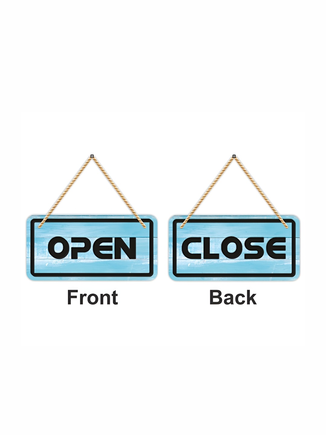 

CVANU Blue Wooden Double Sided Sign Hanger Wall Decor