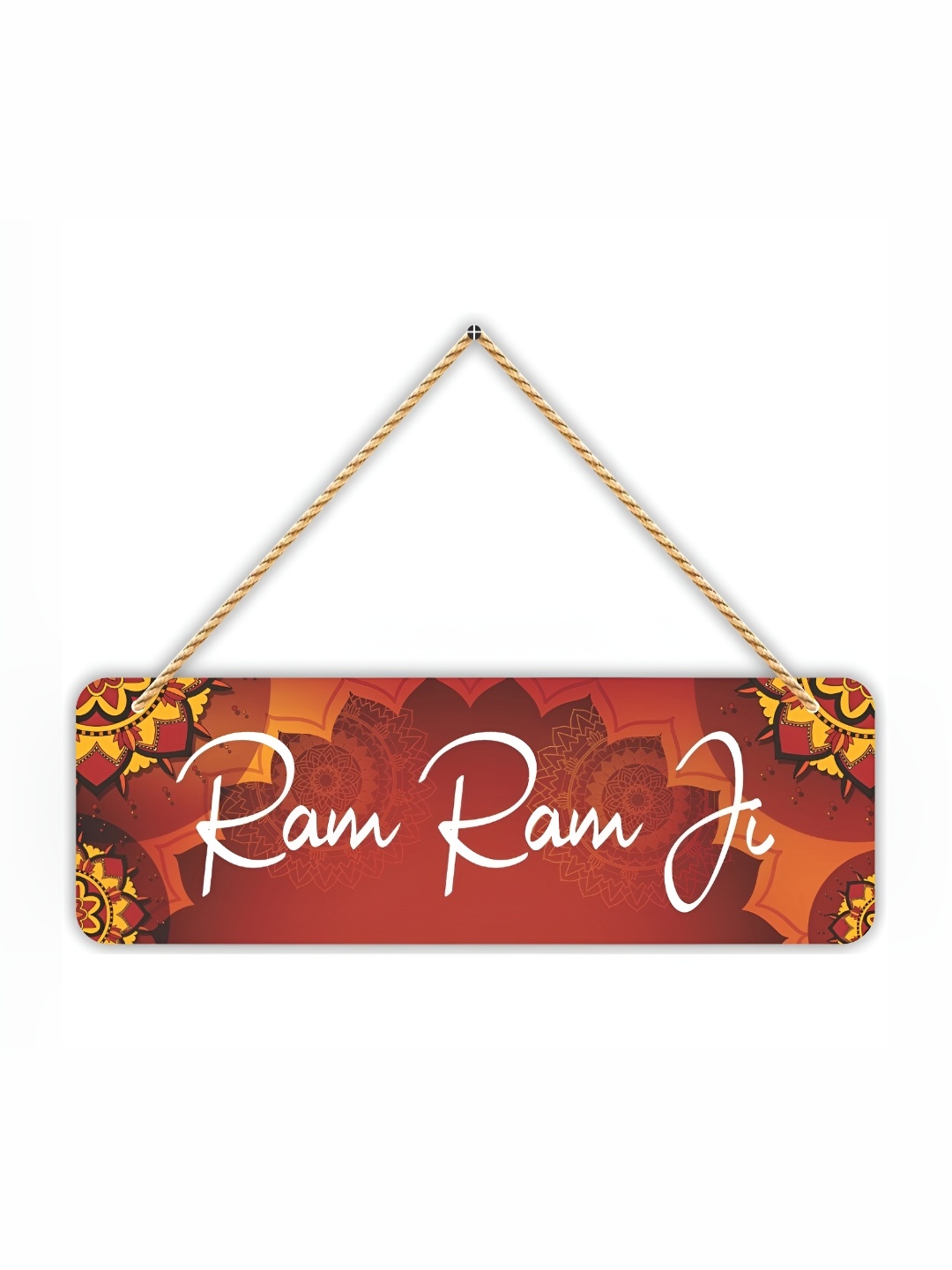 

CVANU Maroon Printed Wood Wall Hanging