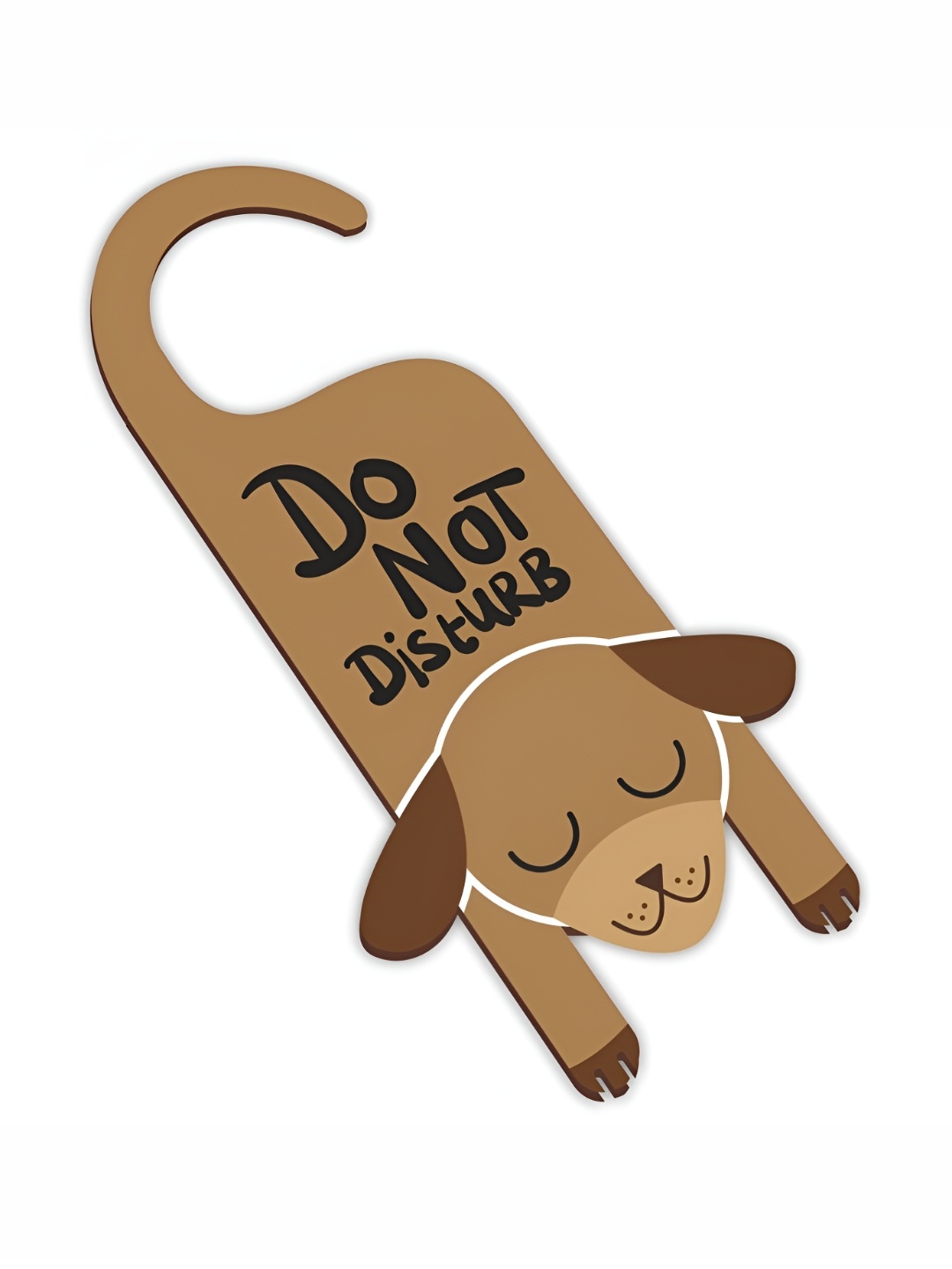

CVANU Beige Printed Wooden Sign Hanger