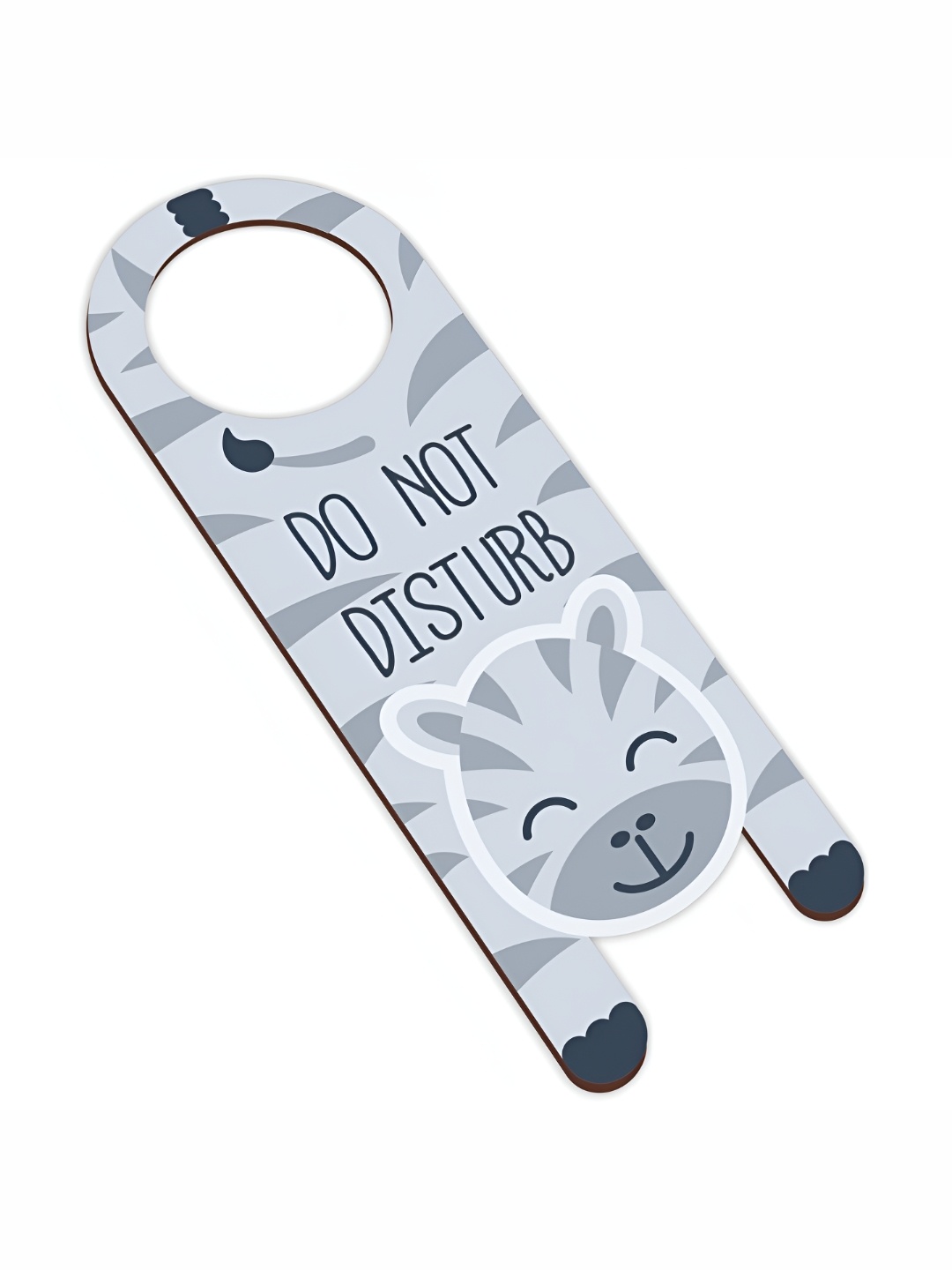

CVANU Grey & Blue Printed Wooden Sign Hanger