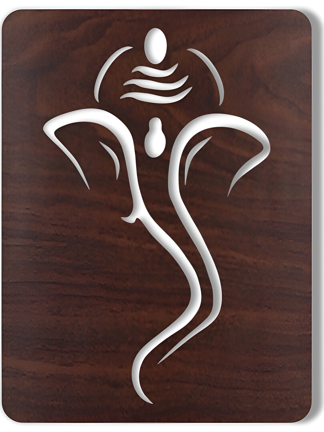 

CVANU Brown & White Printed Wooden Spiritual Wall Decor
