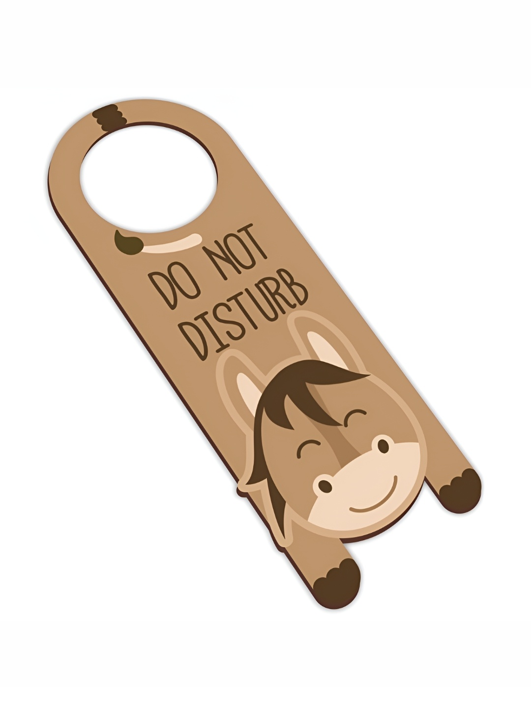 CVANU Beige Do Not Disturb Printed Wooden Sign Hanger