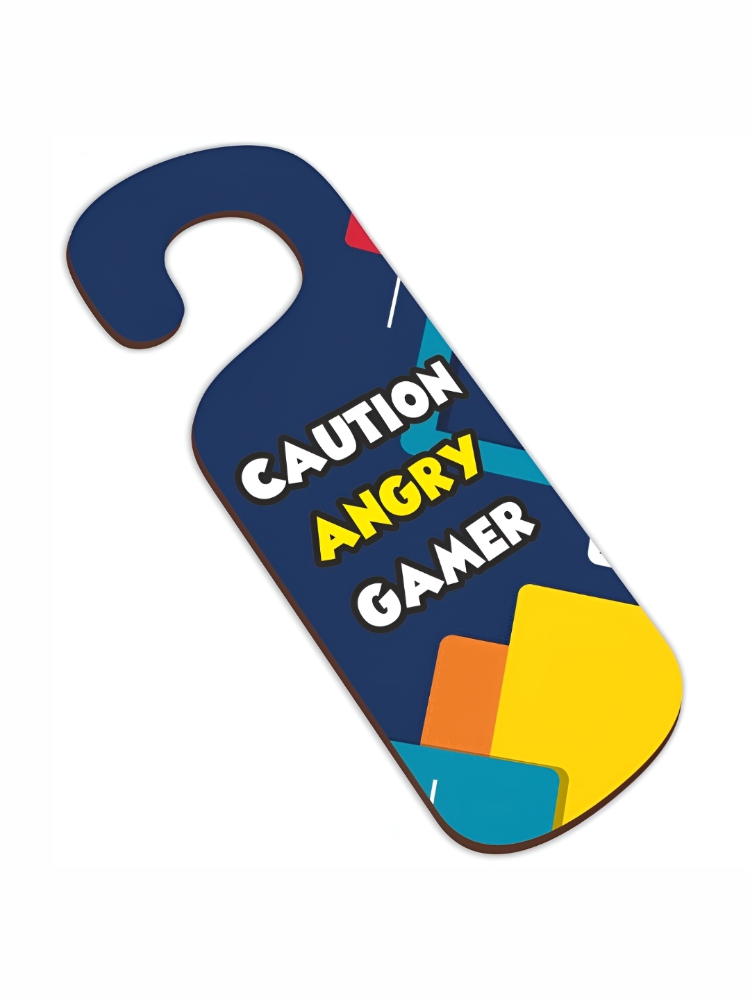 

CVANU Blue & Yellow Printed Wooden Sign Hanger