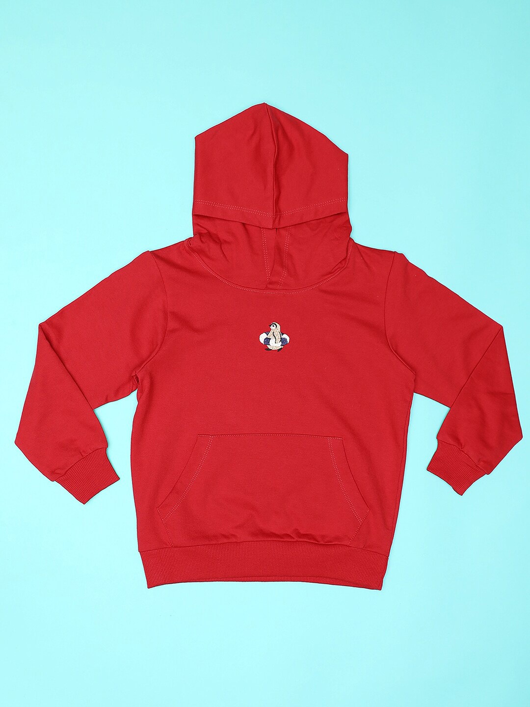 

Hoop Boys Long Sleeves Cotton Hood Pullover Sweatshirt, Red