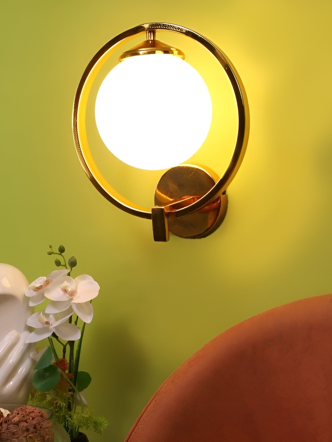 

ELIANTE Gold-Toned Iron Contemporary Spherical Shaped Wall Lamp