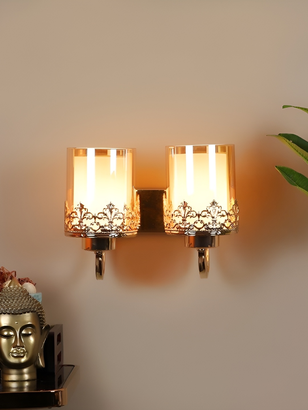 

ELIANTE Gold Toned Iron Contemporary Cylinder Shaped Wall Lamp
