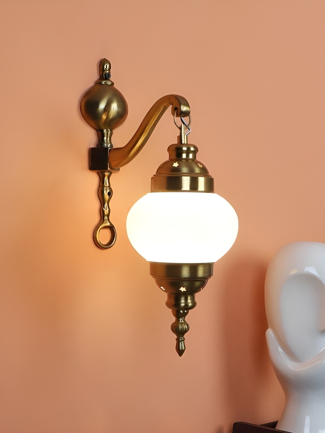 

ELIANTE Gold-Toned Aluminium Contemporary Spherical Shaped Wall Lamp