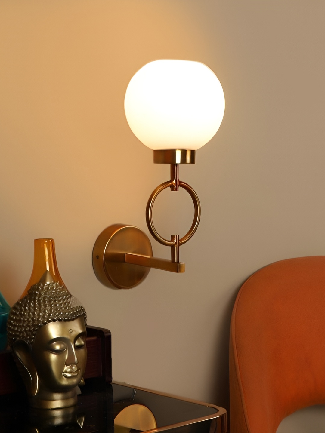 

ELIANTE Gold Toned Spherical Shaped Iron Contemporary Wall Lamp