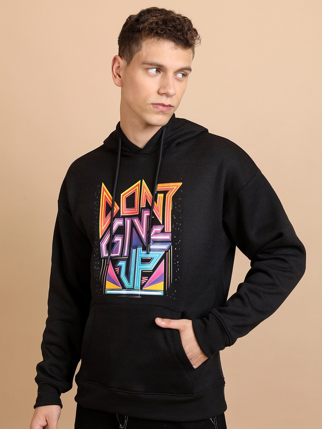 

HIGHLANDER Graphic Hooded Relaxed Pullover Sweatshirt, Black