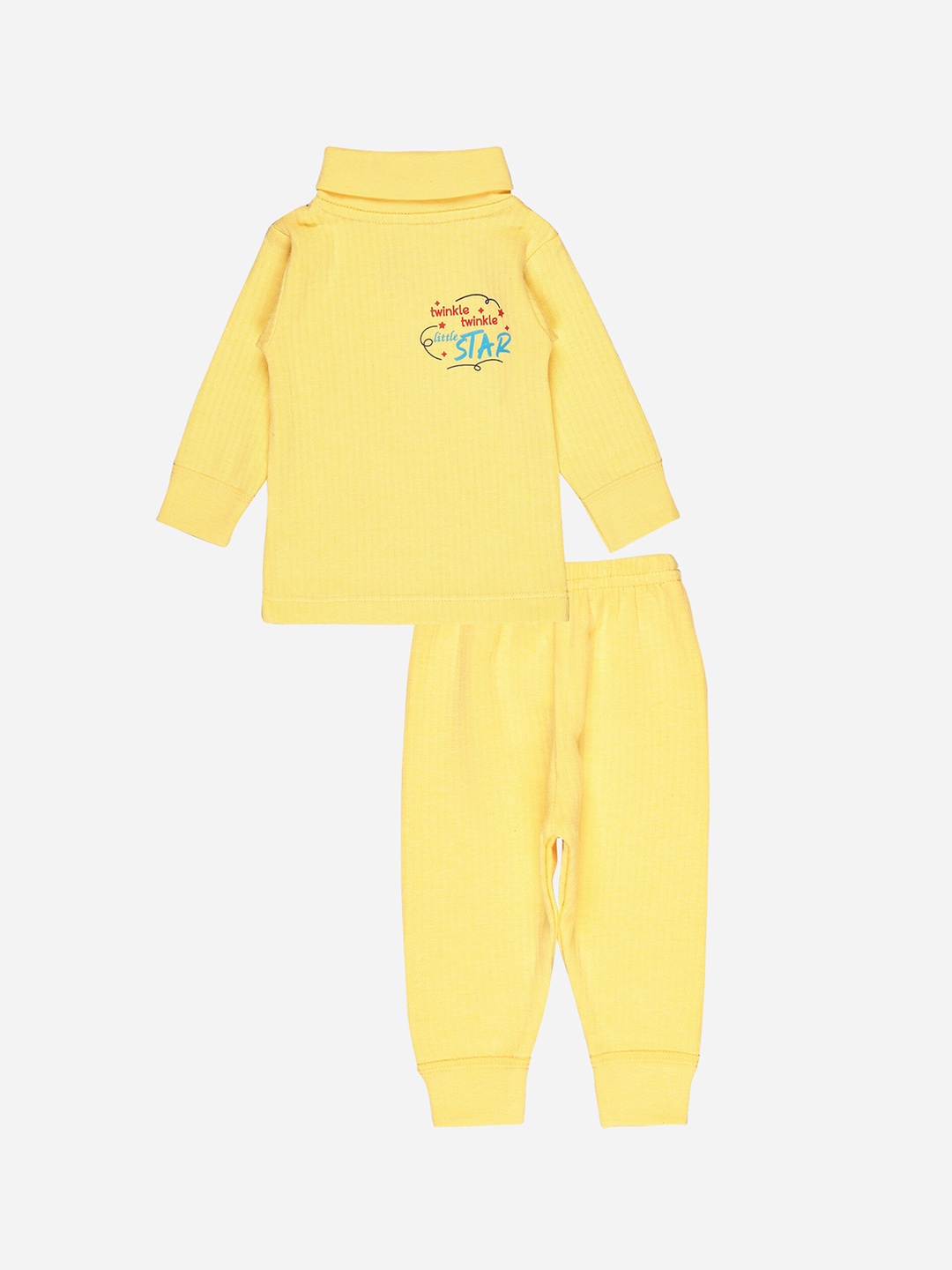 

BODYCARE INSIDER Infants Ribbed Cotton Thermal Set, Yellow