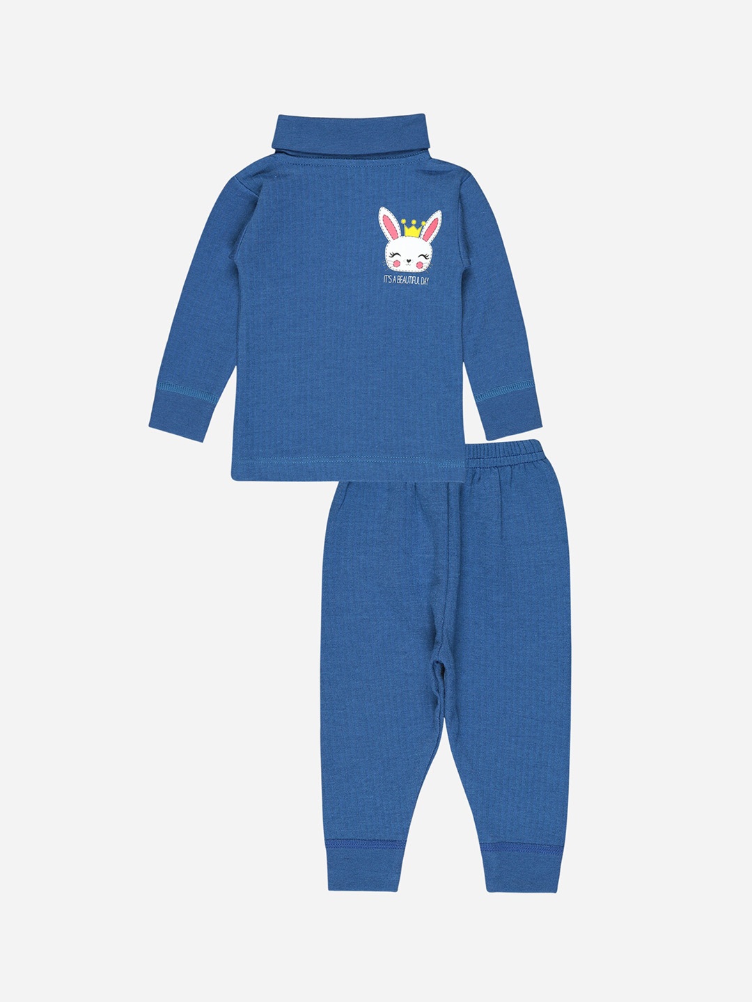 

BODYCARE INSIDER Infants Ribbed Cotton Thermal Set, Blue