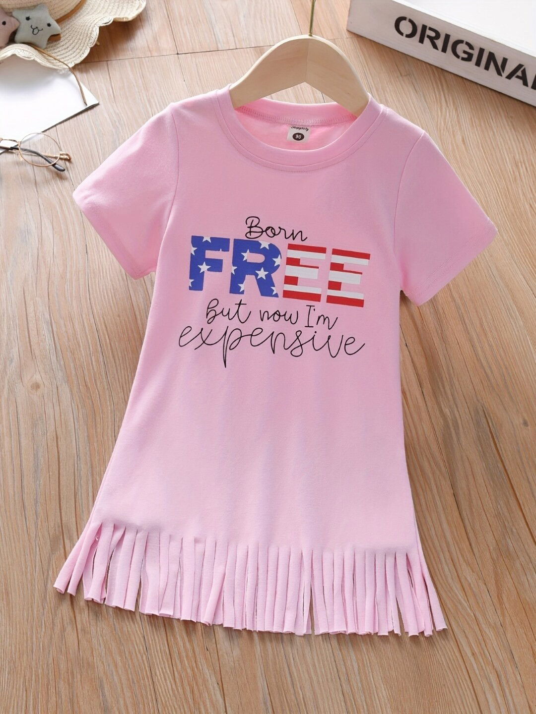 

StyleCast Girls Typography Printed A-Line Cotton Dress, Pink