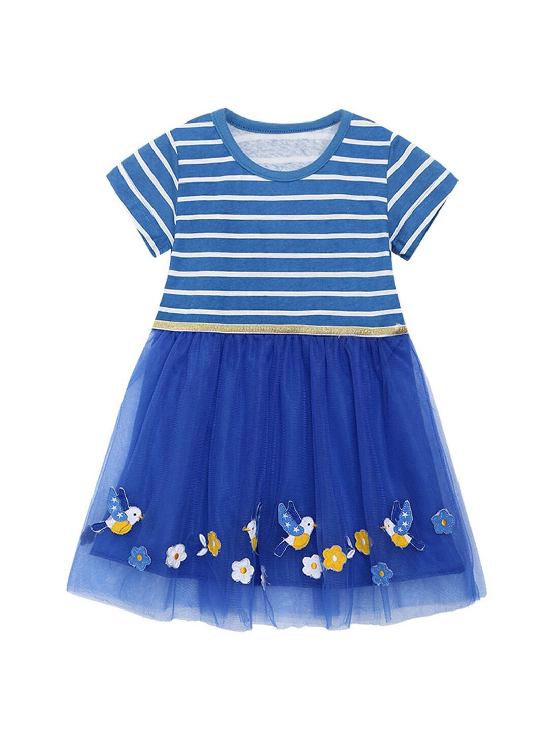 

StyleCast Blue Striped A-Line Dress