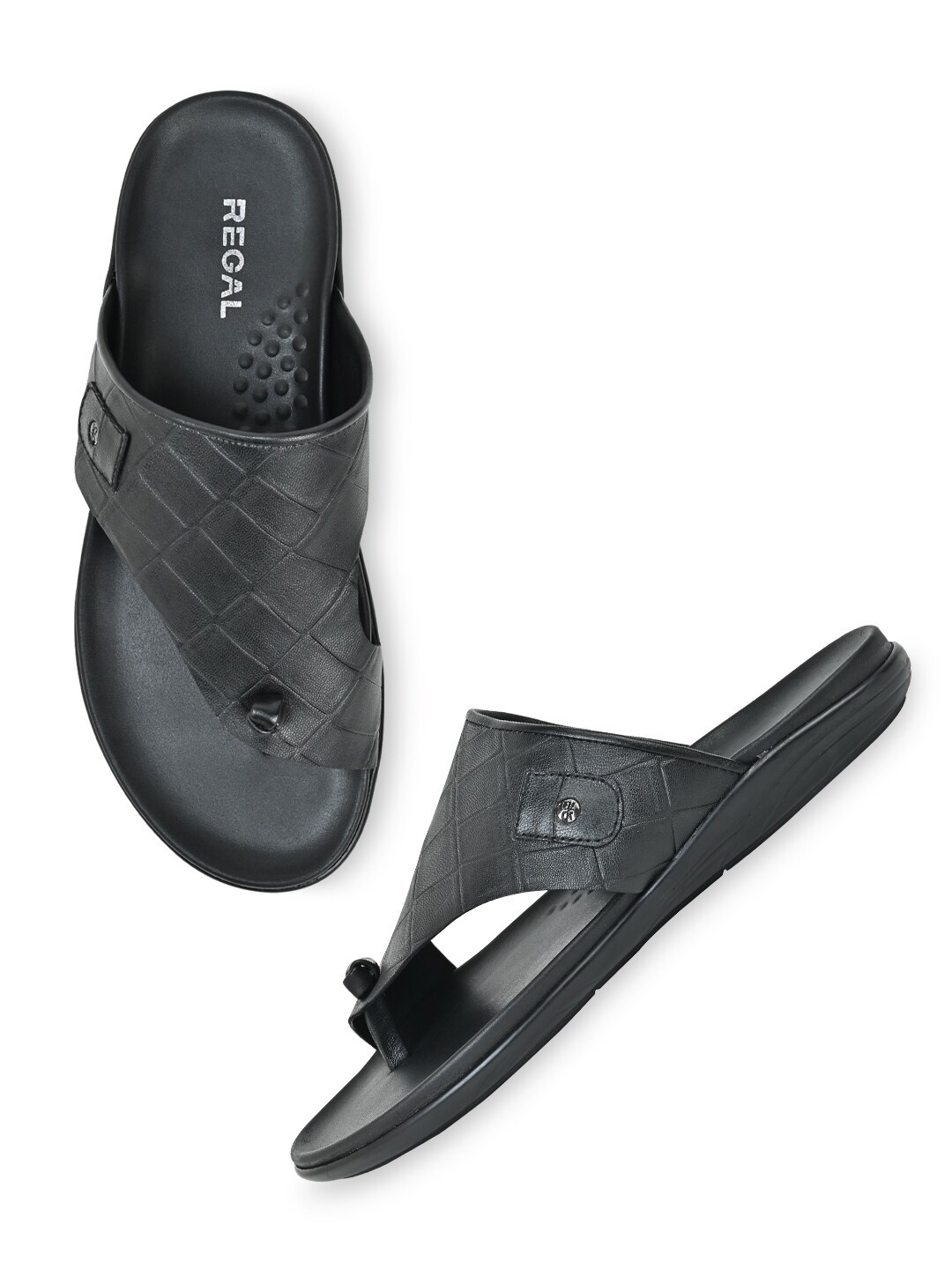 

Regal Men Leather Comfort Sandals, Black