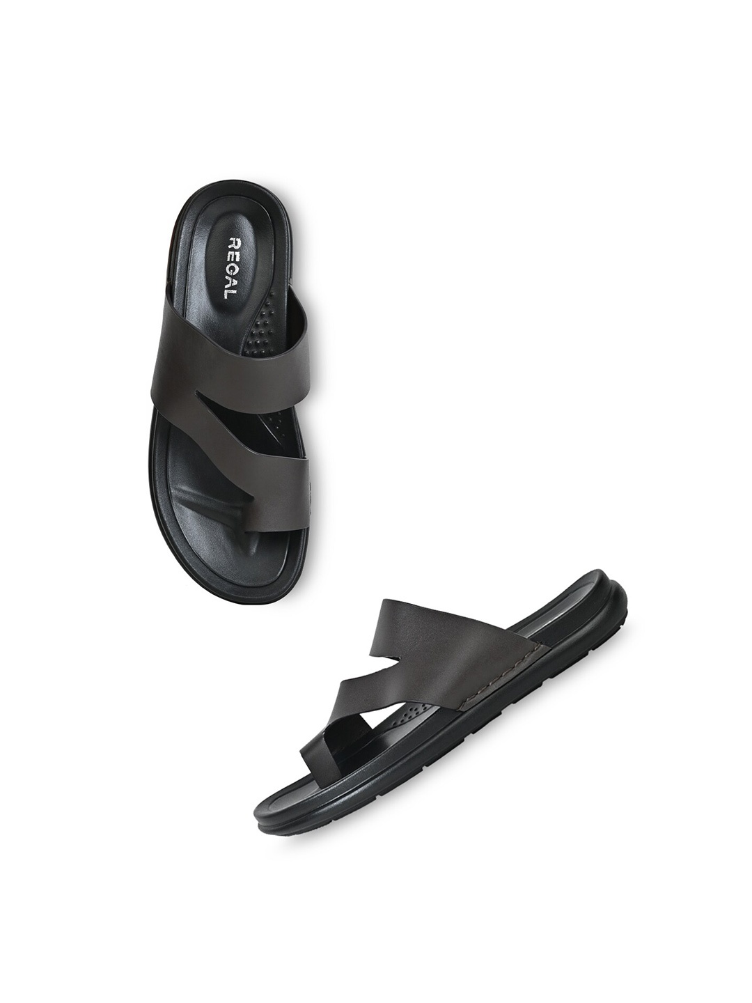 

Regal Men One Toe Leather Comfort Sandals, Brown