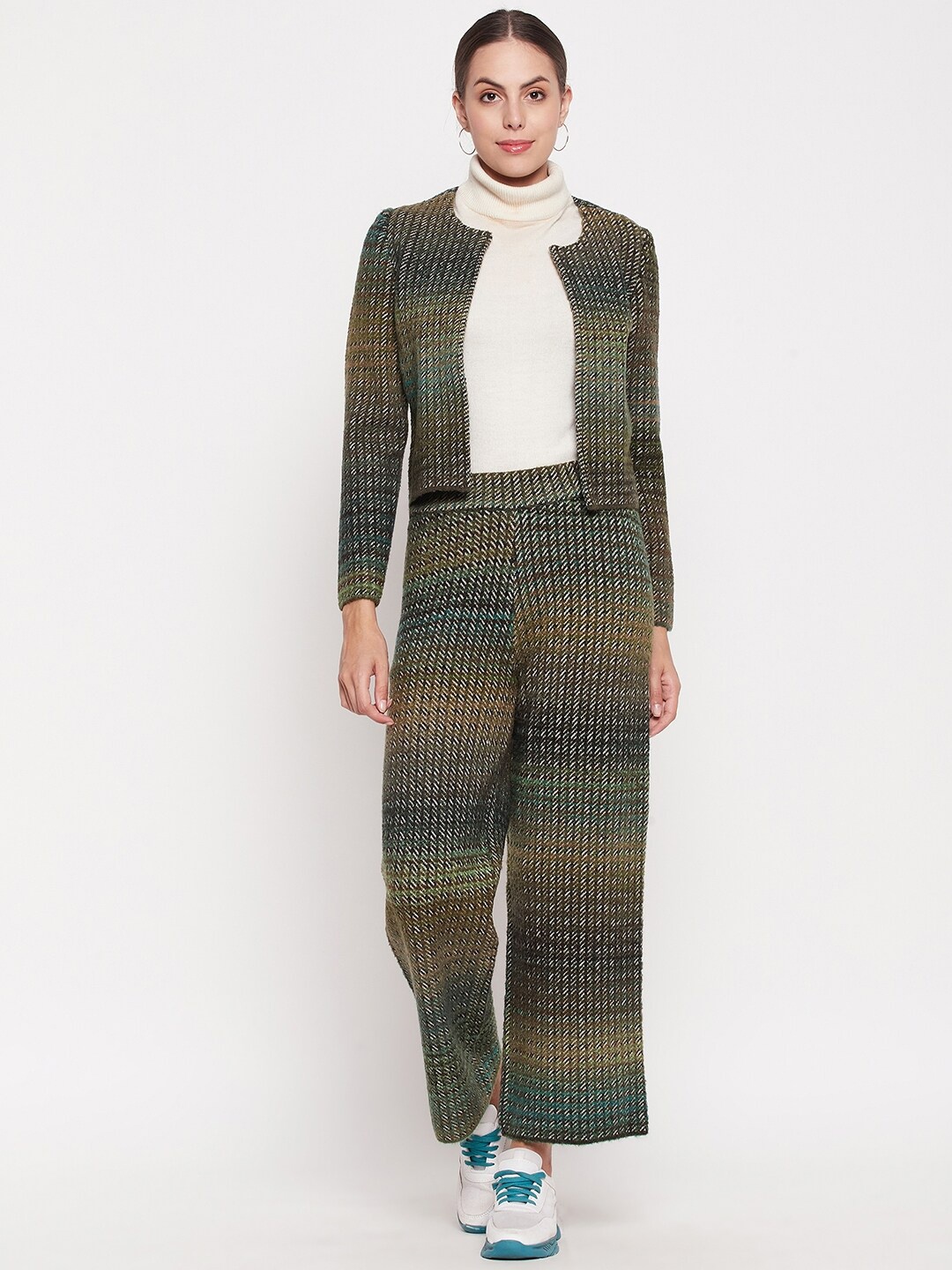 

Madame Top With Shrug & Trousers Co-Ords, Green