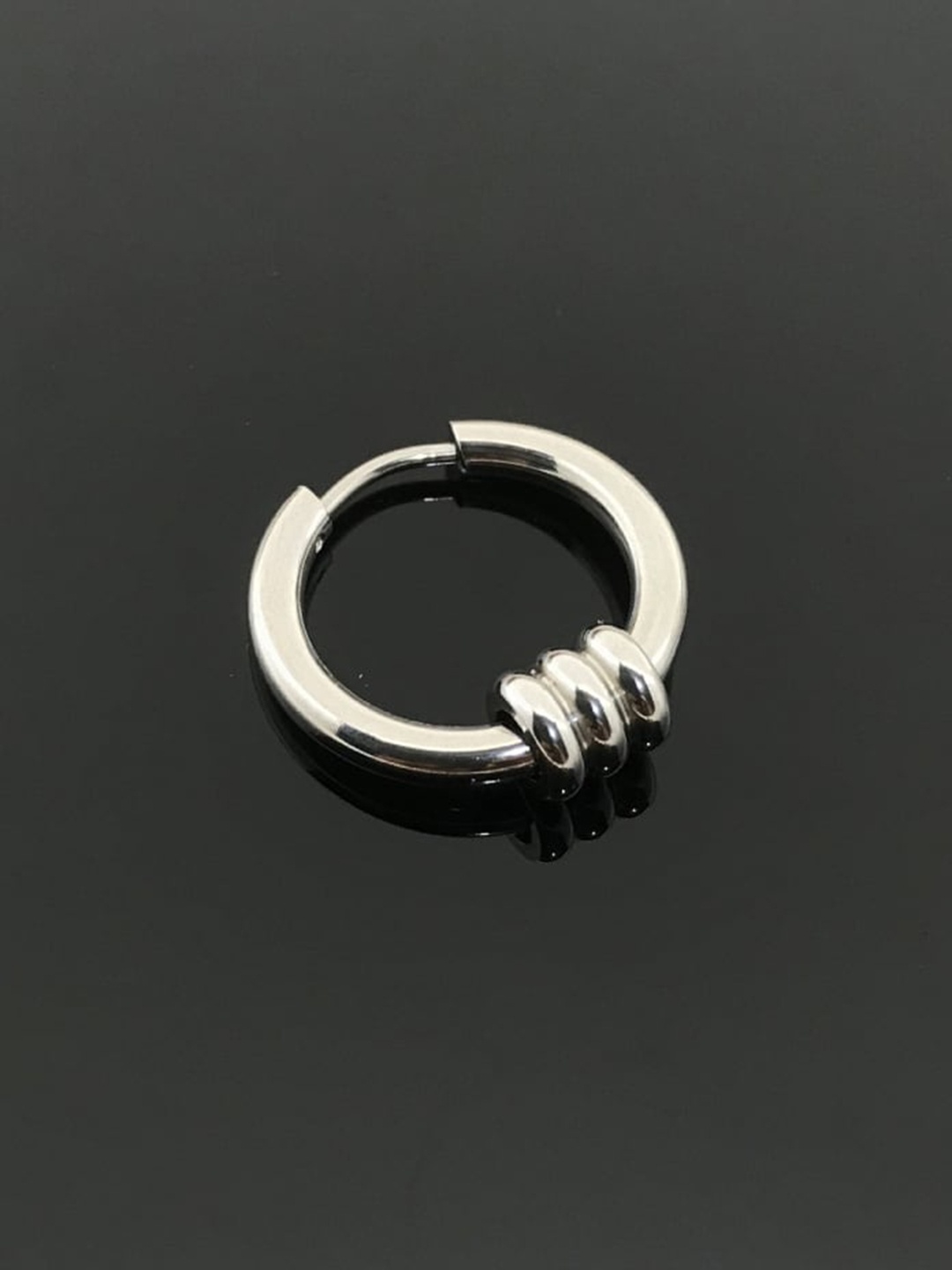 

WROGN Stainless Steel Hoop Earrings, Silver
