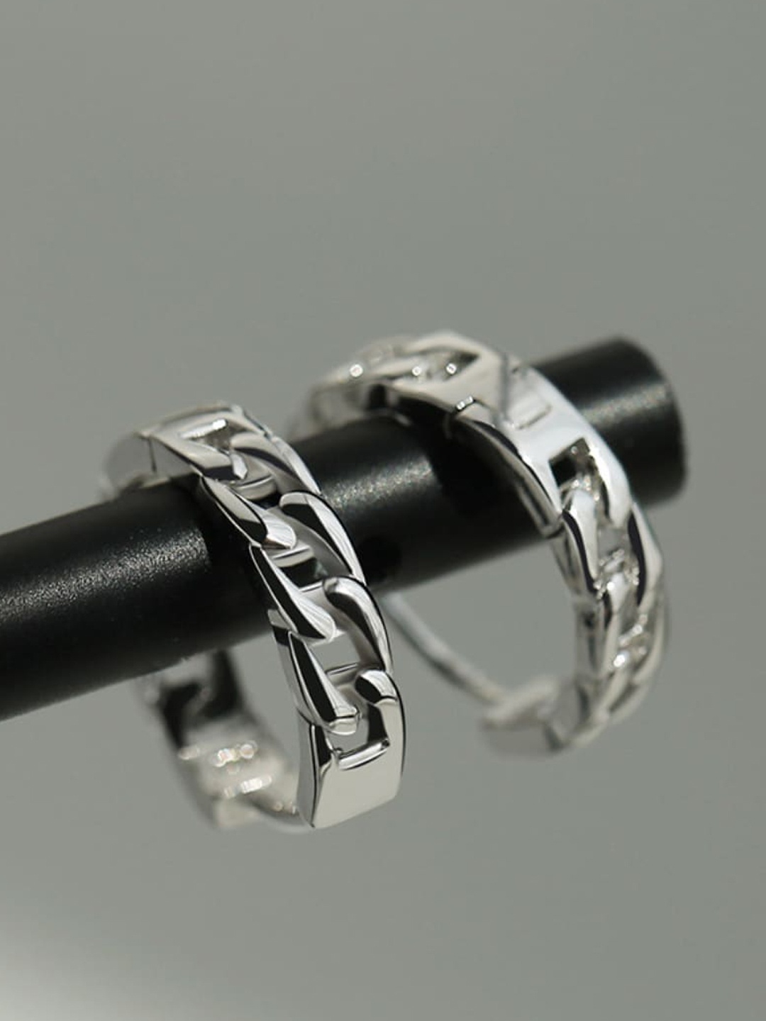 

WROGN Contemporary Hoop Earrings, Silver