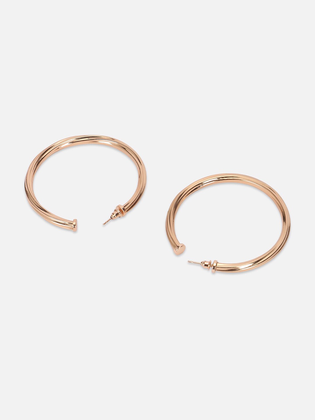 

FOREVER 21 Gold Plated Half Hoop Earrings