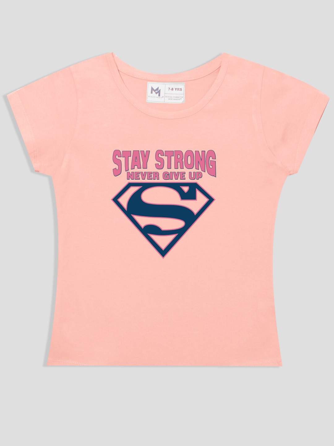 

Minute Mirth Infant Girls Superman Printed Knitted Pure Cotton Tshirt, Pink