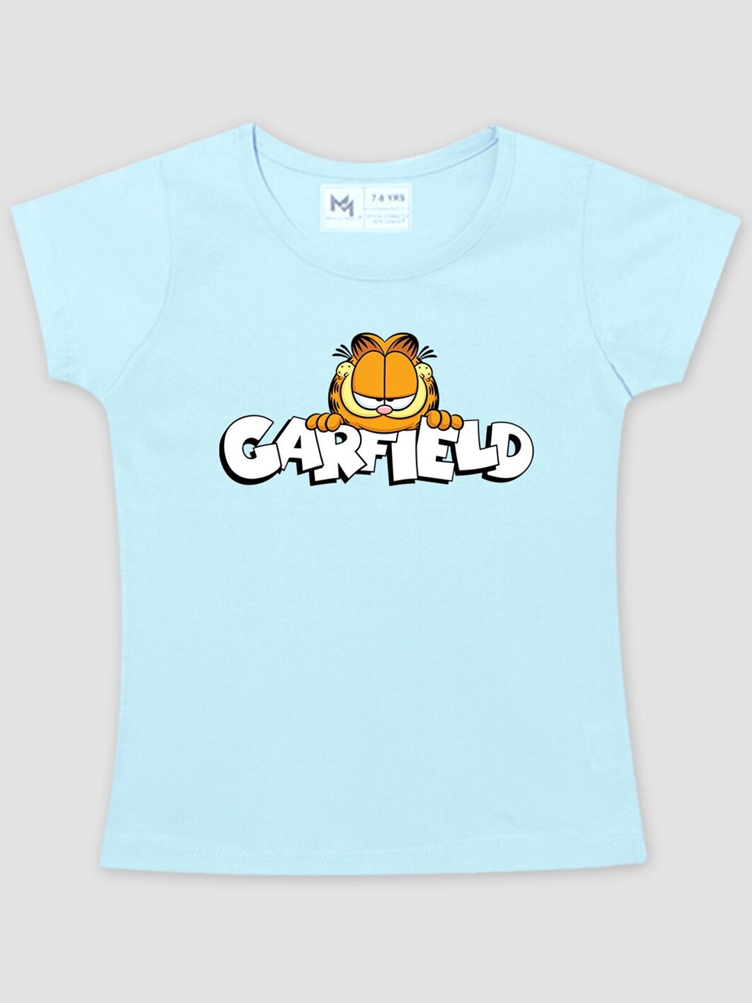 

Minute Mirth Infant Girls Garfield Printed Knitted Pure Cotton Top, Blue