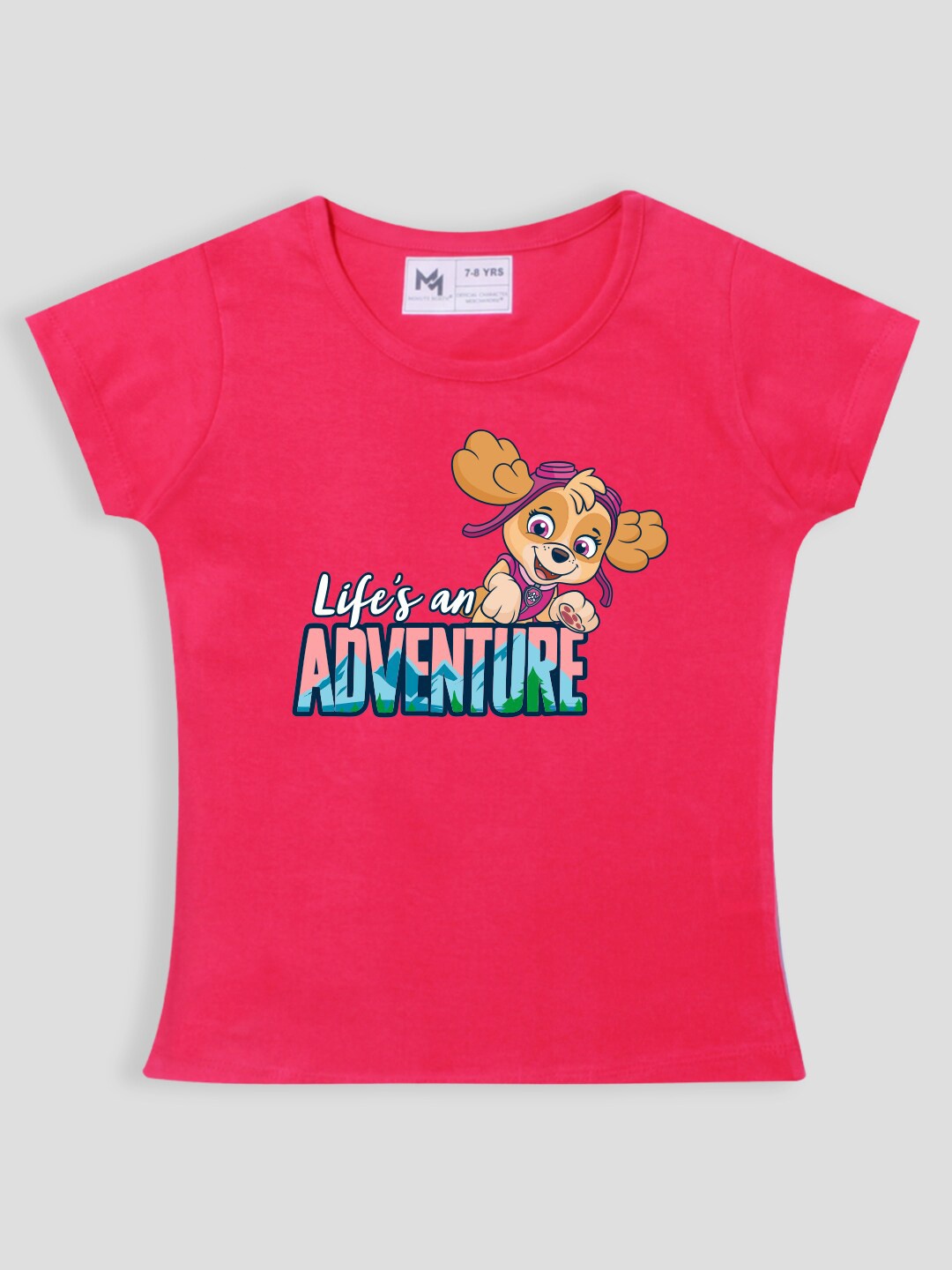 

Minute Mirth Infants Girls Paw Patrol Skye Printed Pure Cotton T-shirt, Pink