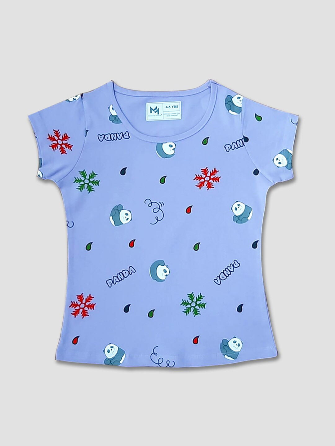 

Minute Mirth Girls Graphic Printed Pure Cotton T-shirt, Purple