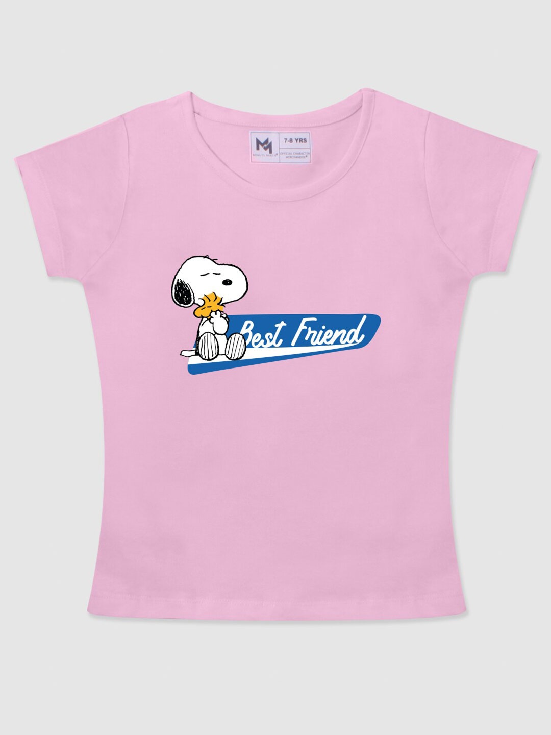 

Minute Mirth Infants Girls Graphic Printed Pure Cotton T-shirt, Pink