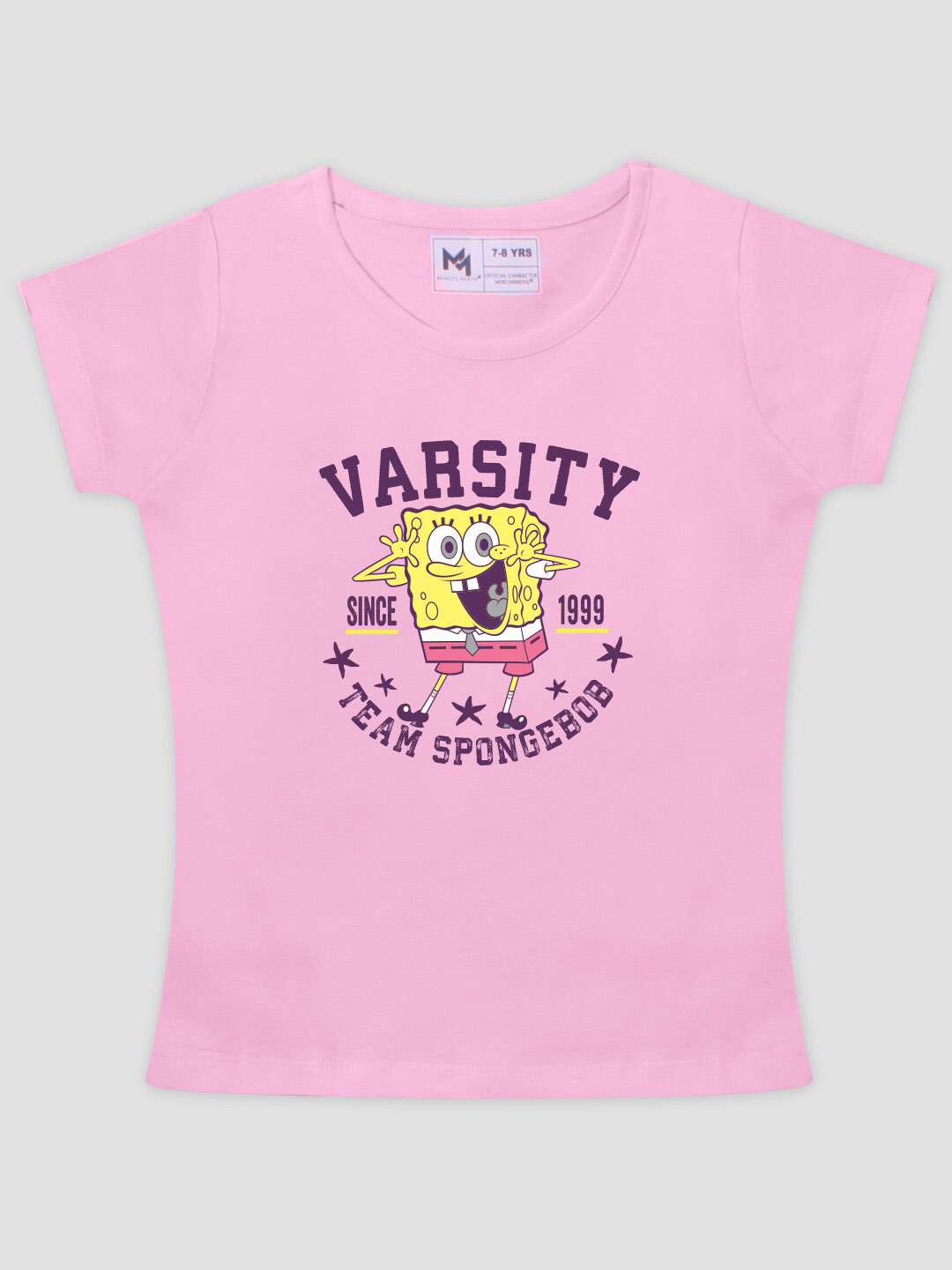 

Minute Mirth Infants Girls Graphic Printed Pure Cotton T-shirt, Pink