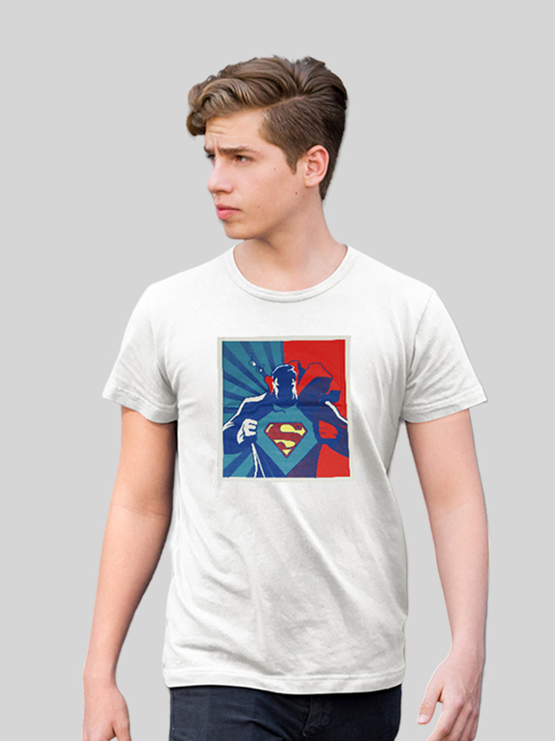 

Minute Mirth Superman Printed T- Shirt, White