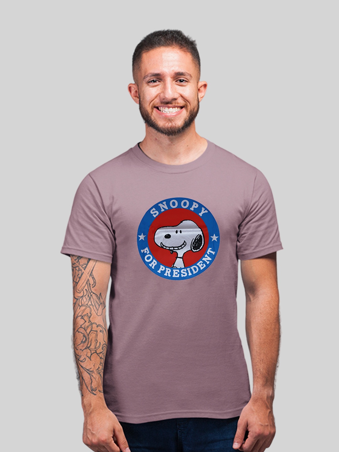 

Minute Mirth Peanuts Printed T-Shirt, Purple