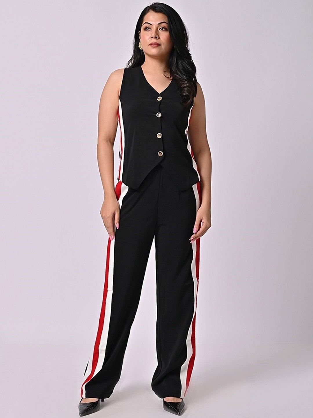 

MISSY Women Comfort High-Rise Parallel Trousers, Black