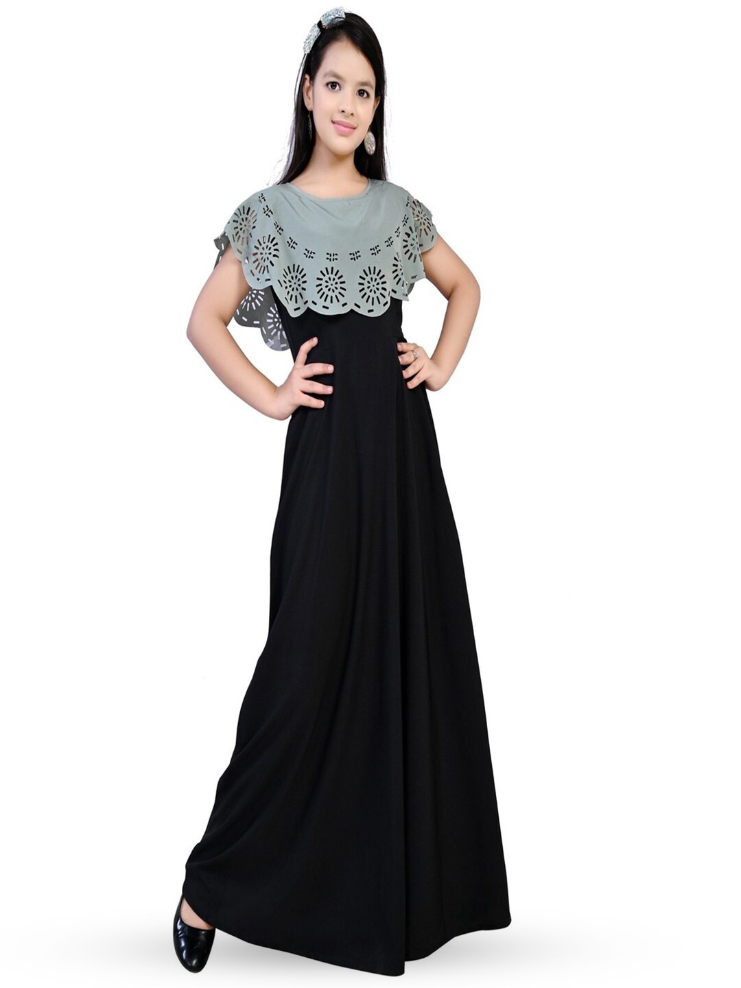

BAESD Girls Black Maxi Cotton Dress