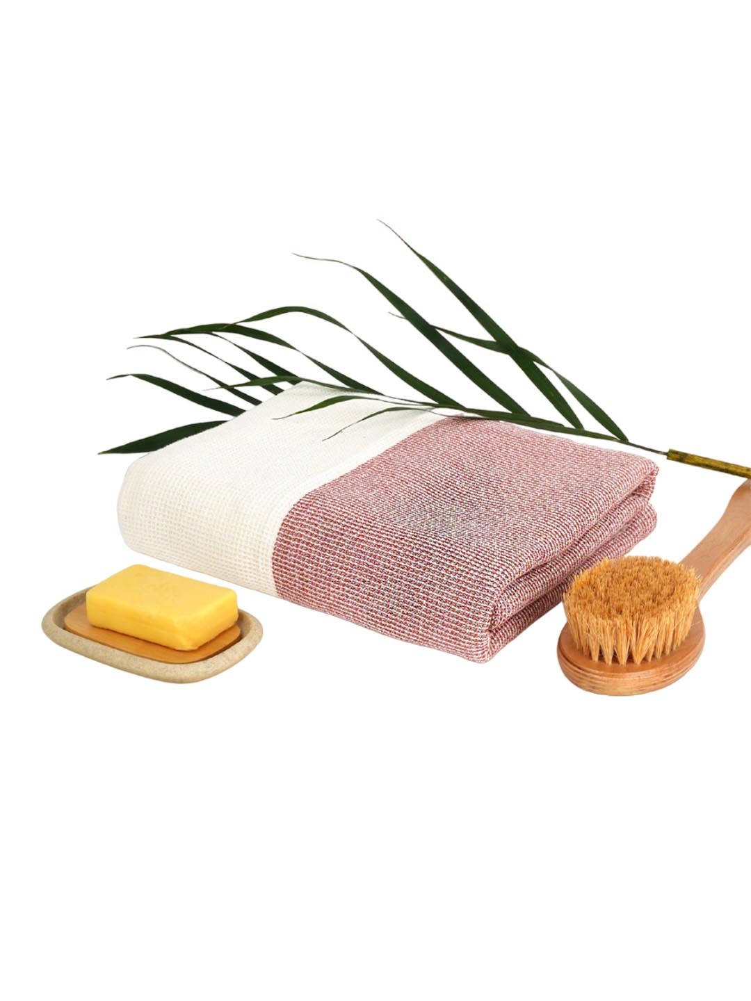 

Doctor Towels Mauve & White Bamboo 350 GSM Waffle Anti Odor Bath Towel