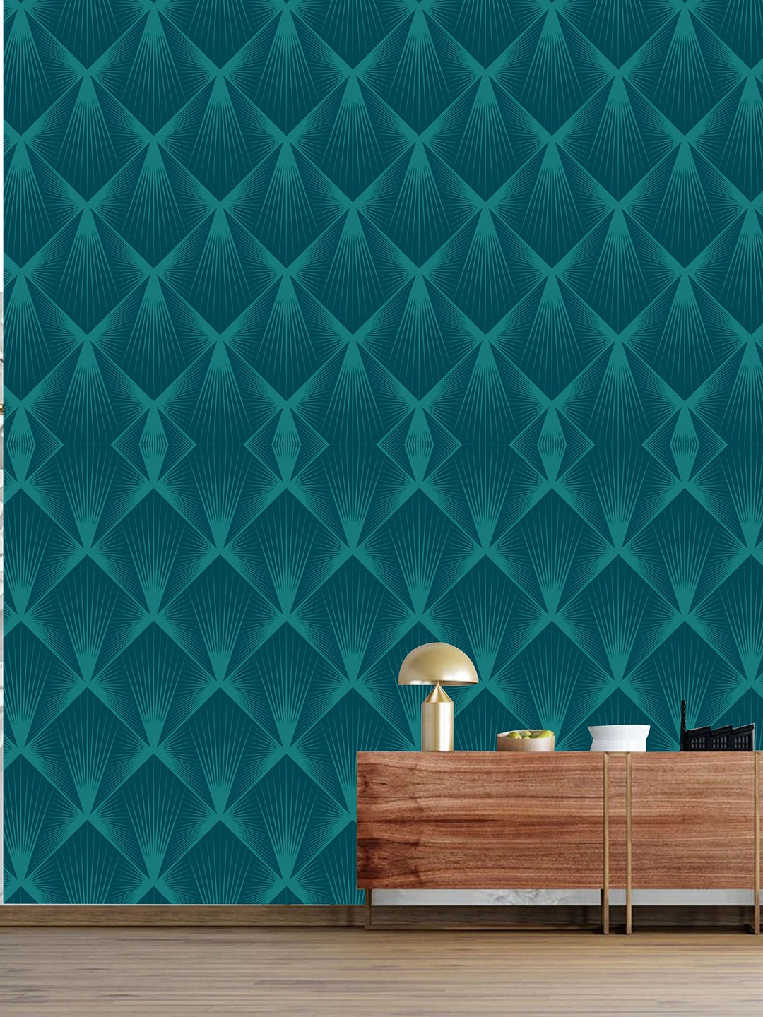 

KSHIRSA Green Abstract Self Adhesive Removable Waterproof Wallpaper