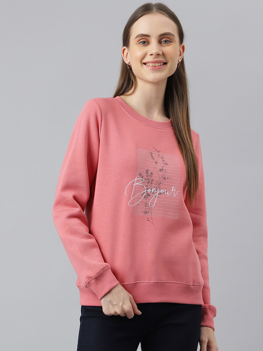 

Latin Quarters Graphic Printed Sweatshirt, Coral