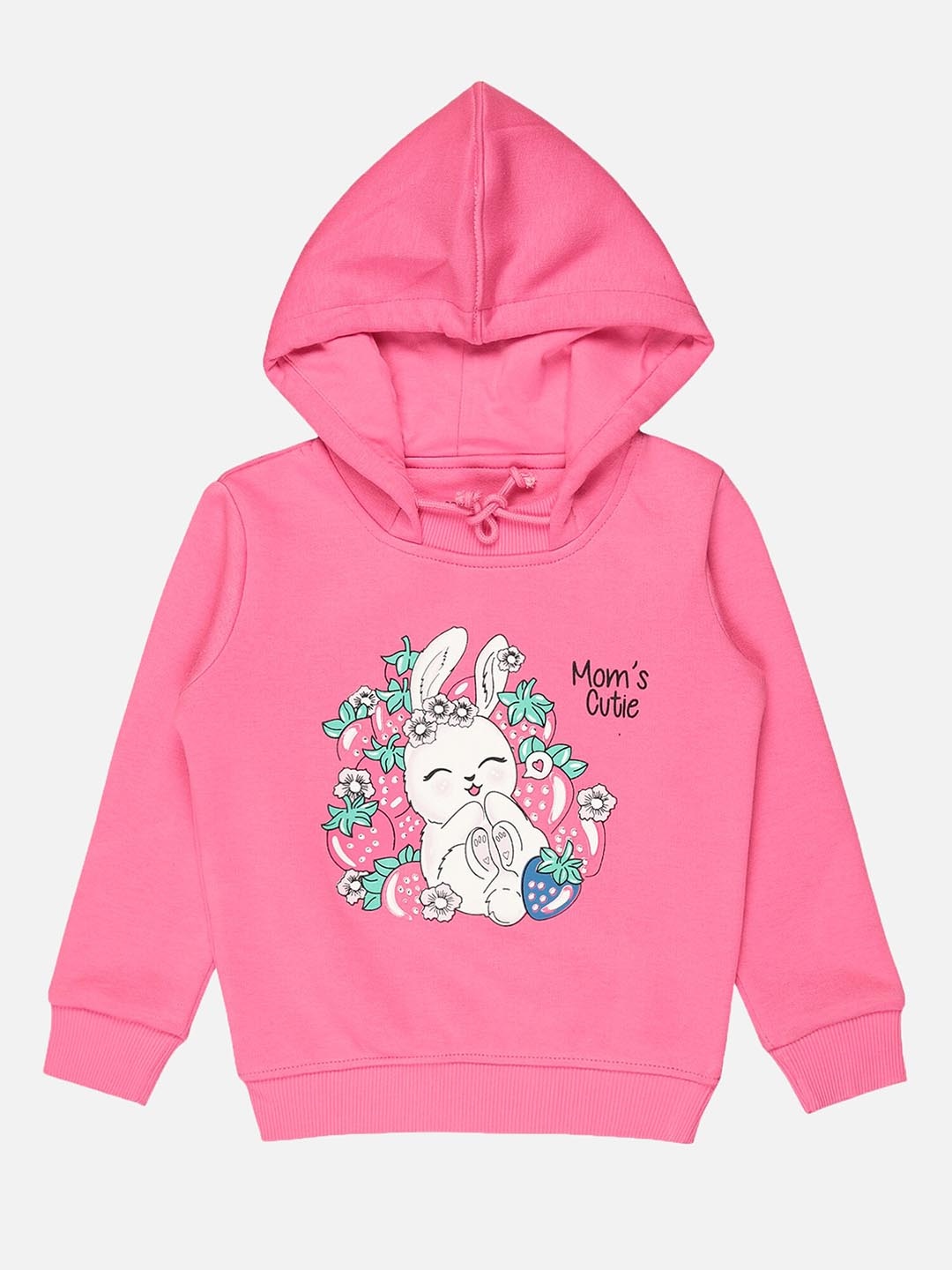 

Bodycare Kids Girls Graphic Printed Hooded Pullover Sweatshirt, Pink