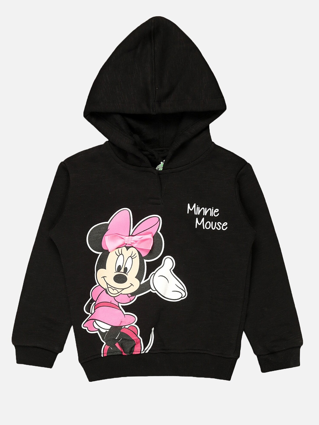 

Bodycare Kids Girls Minnie Mouse Printed Hood Pullover Sweatshirt, Black