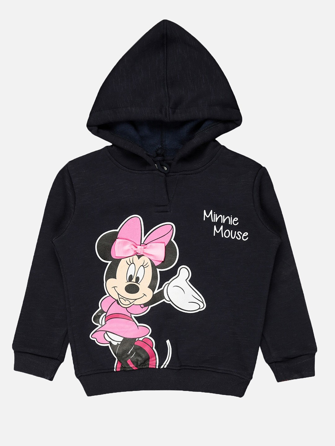 

Bodycare Kids Girls Graphic Printed Hooded Pullover, Navy blue