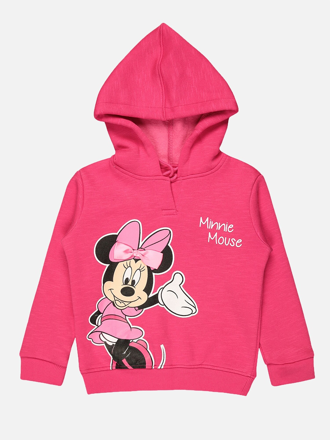 

Bodycare Kids Infants Girls Minnie Mouse Printed Hooded Pullover Sweatshirt, Fuchsia